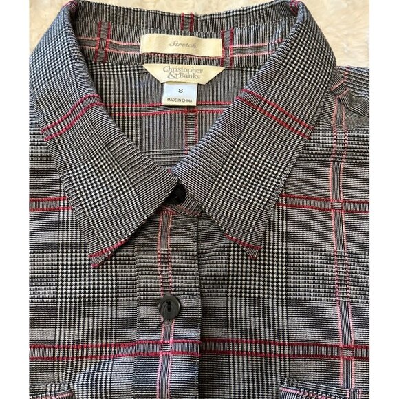 Women's Christopher & Banks Stretch Button-Down Blouse Polyester Blend Size S - Picture 5 of 16